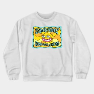 Sunshine Coming out of my head psychedelic sun Crewneck Sweatshirt